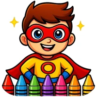 Superhero Coloring Book Game